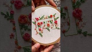 E letter embroidery  #letsexplore #youtubeshorts #embroidery #viral #shorts