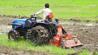 Mini Tractor Vehicle Videos | Sonalika Tractors Plough In Field / Palleturi Village