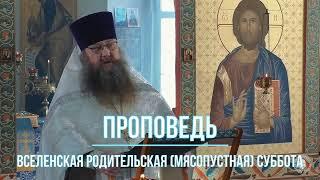 ПРОПОВЕДЬ. Вселенская родительская (мясопустная) суббота, прот. Владимир Колосов. 2025