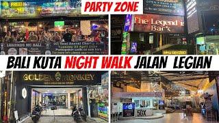 Bali Kuta Night Street Walk Tour Jalan Legian, Kuta Nightlife 2024