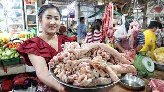 Countryside Vlog: Have you ever cooked pork intestine before? - Cooking by Sreypov