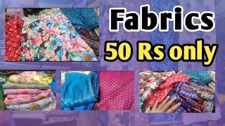 Fabrics 50 rs only / cut pieces / madina street shopping/ outfit from scratch