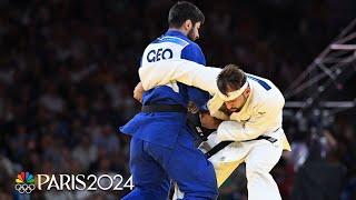 Azerbaijan's Kotsoiev clashes with Sulamanidze in a 100kg titan final | Paris Olympics | NBC Sports