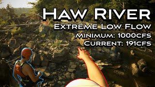 Can you make it down a river below minimum flow? - Haw River Extreme Low Flow