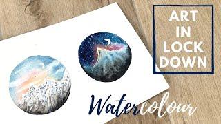 Art In Lockdown: WATERCOLOUR mountain tutorial