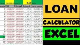 Home Loan EMI Calculator Excel with Principal & Interest Examples| Home Loan EMI Excel Calculation