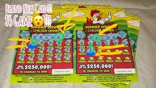 TRYING OUT BRAND NEW $5 WINNER WINNER CHICKEN DINNER CALIFORNIA LOTTERY SCRATCHERS SCRATCH OFF!