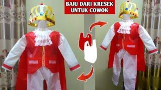 BAJU KOSTUM KARNAVAL UNTUK COWOK DARI PLASTIK KRESEK