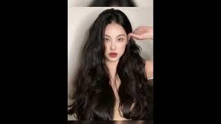 Beautiful long hair wavy hair haircuts and perm Asian girl Korean hair style big transformation