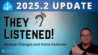 Home Assistant 2025.2 Update. Change to Backups and New Voice Features.