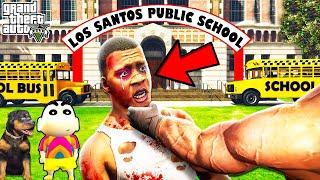 Franklin JOIN New School BEAT BY STUDENTS in GTA 5 | SHINCHAN and CHOP