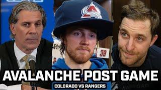 Jared Bednar ANGRY & Avs Locker Room After OT WIN vs Rangers