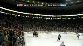 Bruins score 3 shorthanded goals on the same penalty 4/10/10