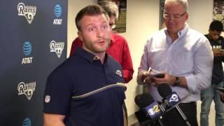 Rams coach Sean McVay talks about what Robert Woods brings to LA