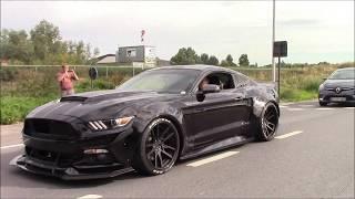 Ford Mustang widebody at Cars & Coffee Knokke