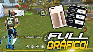 JOGUEI COM OS GRÁFICOS NO MÁXIMO DO IPHONE 8 PLUS !! FREE FIRE !!