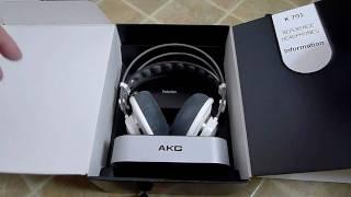 AKG K701 headphones unboxing