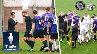 HORROR TACKLE CAUSES MASS BRAWL!  SUNDAY LEAGUE NATIONAL CUP HIGHLIGHTS