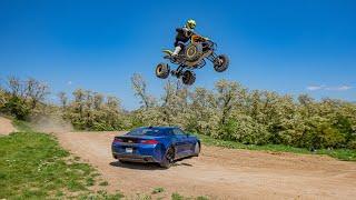 Mazur vs Mantea - jumping on quad over the Chevrolet Camaro