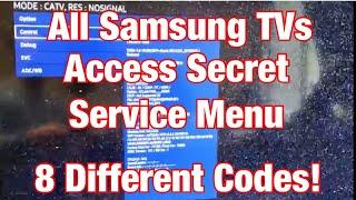 How to Access Secret "Service Menu" for All Samsung TVs