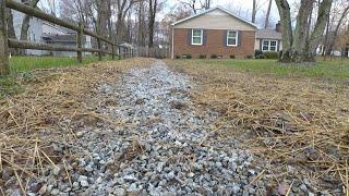 Proof that french drains work! for draining non-point water sources