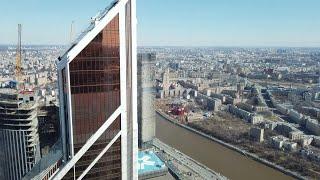 View of Moscow from a skyscraper | Federation Tower, Moscow City, 4k