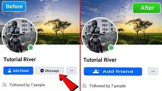 How to Remove message button on Facebook 2024 | Hide message button on Facebook Profile