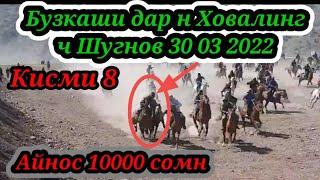 Бузкаши дар ч Шугнови н Ховалинг 30 03 2022 Айнос 10000 сомон кисми 8 Аслдин човандоз Улок Лошадь