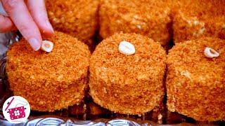 MELT IN YOUR MOUTH! HONEY CAKE is like fluff in 5 minutes! Honey cake WITHOUT rolling out the cak..