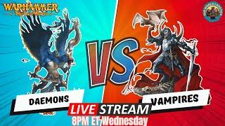 Daemons vs Vampire Counts - 2k Warhammer The Old World Live Stream