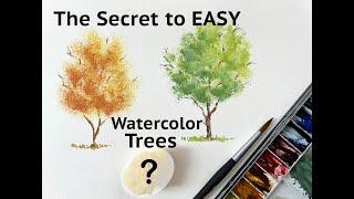 The Secret to Easy Watercolor Trees