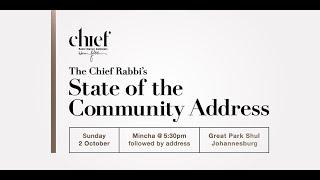 State of the Community Address - Chief Rabbi Dr Warren Goldstein