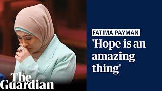 27-year-old Labor senator Fatima Payman gives first speech: 'Hope is an amazing thing'