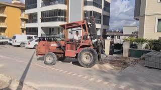 Transporting cobblestones with a BASTAS FORKLIFT - FULL HD FREE VIDEO #nocopyright