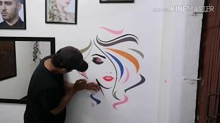 Wall Painting Design for Beauty Salon