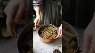 Turkish Dolma, Stuffed Grape Leaves#dinner