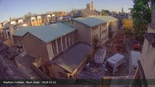 Wadham College, Oxford - back quad demolition (Aug 2018 - Feb 2019)