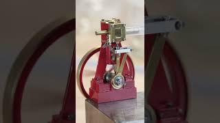 Tiny 2" Tall Steam Engine Slow Running