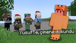 Minecraft Manhunt ama Çimene DOKUNAMIYORUZ...