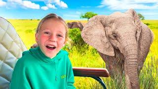 Family safari in Africa from Nastya and dad