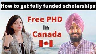 FREE Study in Canada | Fully Funded PhD in Canada & USA | Admission requirements and process