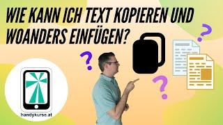 Wie kann ich Text kopieren und einfügen?