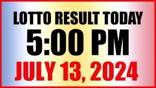 Lotto Result Today 5pm July 13, 2024 Swertres Ez2 Pcso