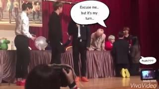 [ENG] 151217 BTS V pretends as an Army @ COEX Fan Sign