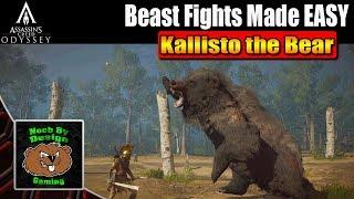 Assassins Creed Odyssey - How to Beat Kallisto the Bear - Beast Fights made Easy