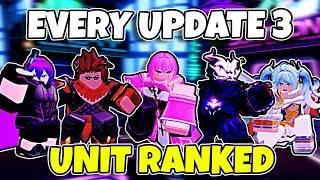 Every UPDATE 3 Unit Ranked From WORST To Best! | Roblox Anime Defenders