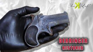 TRES RARE RESTORATION DU DERRINGER CALIBRE 9 MM TROUVÉ A LA PECHE A L'AIMANT