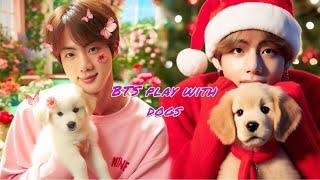 BTS PLAY WITH dogs 