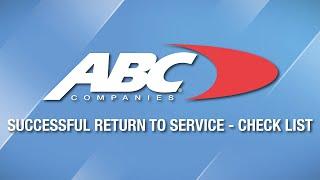 GG069 ABC Successful Return to Service - Check List