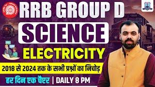 Railway Group D Science Electricity | RRB Group D Science PYQs (2018-2024) | By Pindel Sir